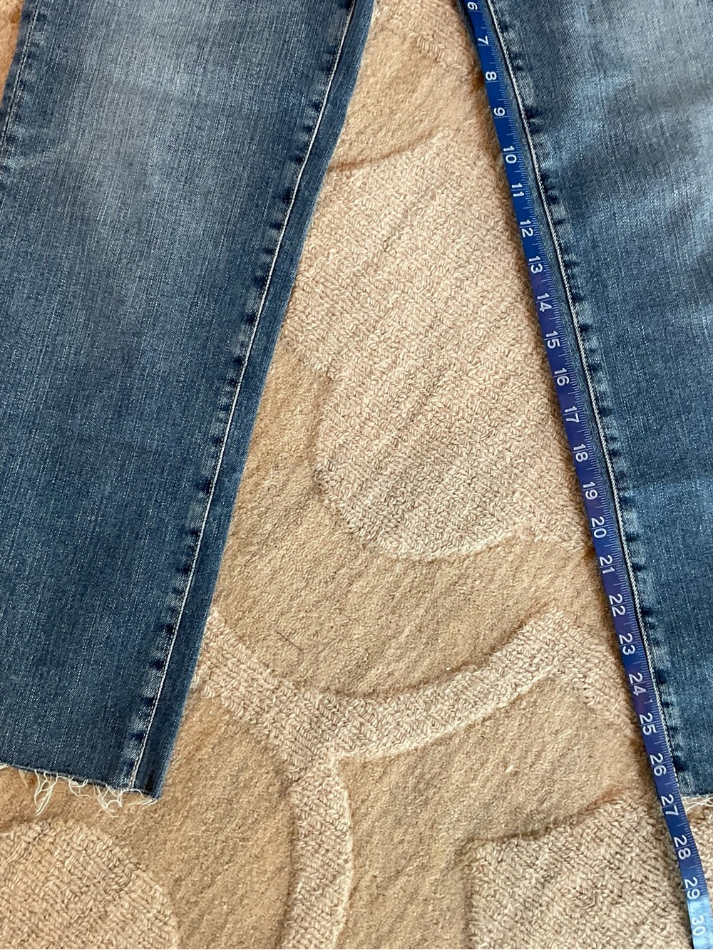 Ag Adriano Goldschmied Women's Blue Cropped Straight Jeans - Picture 4 of 10